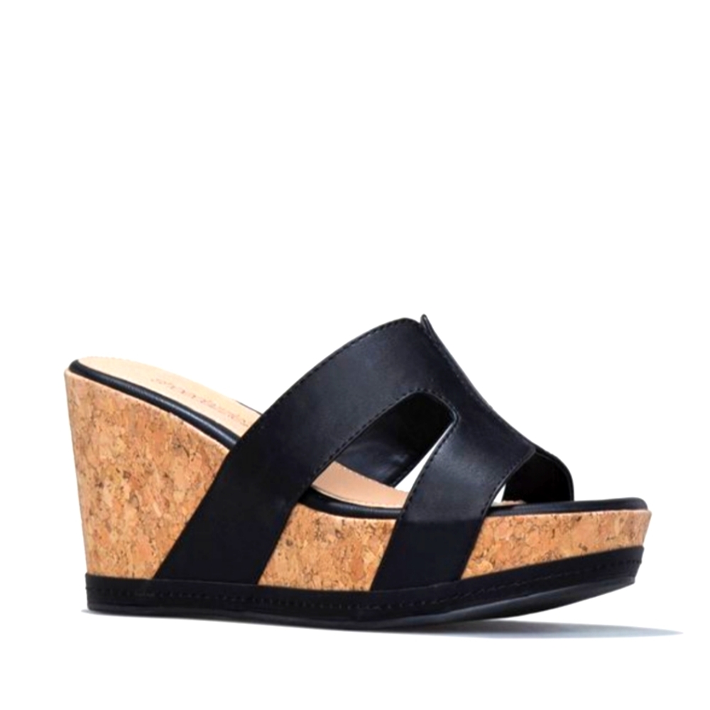 JUSTFAB wedge heel black size 6